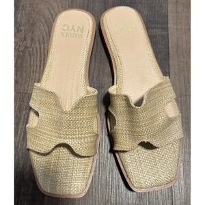 Madden NYC Women's Classic Flat Slide Sandals,  7.5 Slip-On, Medium Width NWOT